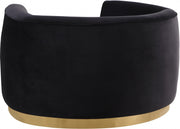 Julian Velvet Upholstered Chair in Black - 620Black-C