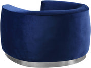 Julian Velvet Upholstered Chair in Blue - 621Navy-C