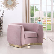 Julian Velvet Upholstered Chair in Pink - 620Pink-C
