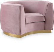 Julian Velvet Upholstered Chair in Pink - 620Pink-C
