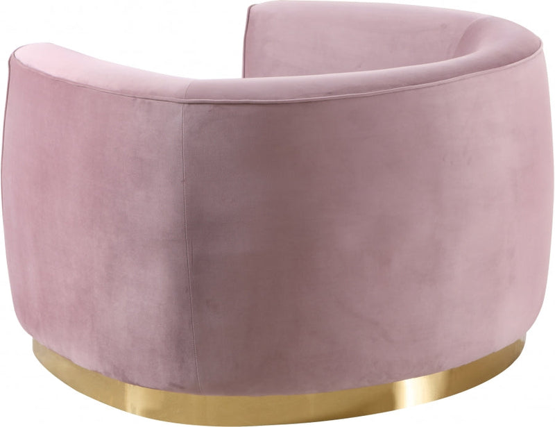Julian Velvet Upholstered Chair in Pink - 620Pink-C