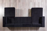 Juliana Black Velvet 4 - Piece Sectional - Gate FurnitureSectional