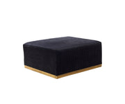 Juliana Black Velvet 4 - Piece Sectional - Gate FurnitureSectional