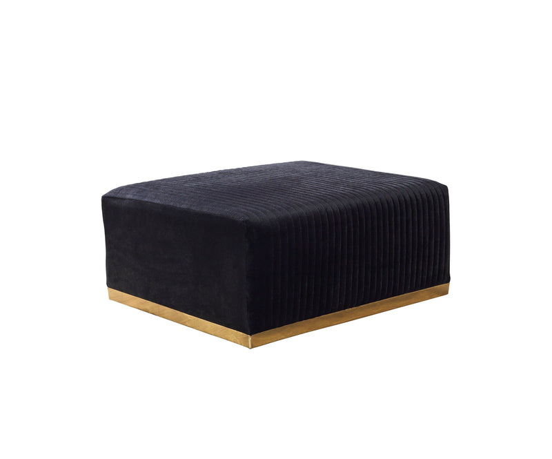 Juliana Black Velvet 4 - Piece Sectional - Gate FurnitureSectional