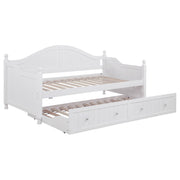 Julie Ann Wood Twin Daybed with Trundle White - 300053