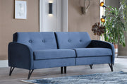 Juniper 3 Seat Sleeper (Vika Navy Blue) - Gate FurnitureSleeper Sofa
