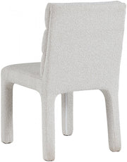 Kai Boucle Fabric Upholstered Dining Chair in Cream, Set of 2 - 890Cream-C