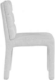 Kai Boucle Fabric Upholstered Dining Chair in Cream, Set of 2 - 890Cream-C