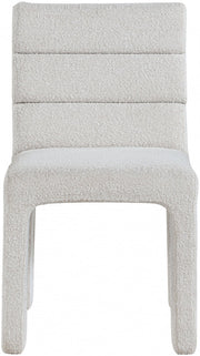 Kai Boucle Fabric Upholstered Dining Chair in Cream, Set of 2 - 890Cream-C