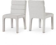 Kai Boucle Fabric Upholstered Dining Chair in Cream, Set of 2 - 890Cream-C