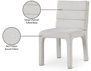 Kai Boucle Fabric Upholstered Dining Chair in Cream, Set of 2 - 890Cream-C