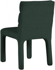 Kai Boucle Fabric Upholstered Dining Chair in Green, Set of 2 - 890Green-C