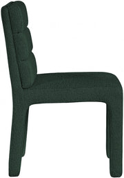 Kai Boucle Fabric Upholstered Dining Chair in Green, Set of 2 - 890Green-C