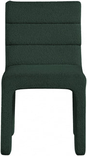 Kai Boucle Fabric Upholstered Dining Chair in Green, Set of 2 - 890Green-C
