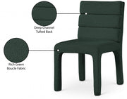 Kai Boucle Fabric Upholstered Dining Chair in Green, Set of 2 - 890Green-C
