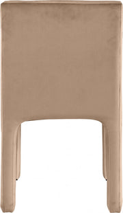 Kai Velvet Upholstered Dining Chair in Beige, Set of 2 - 891Beige-C
