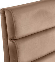 Kai Velvet Upholstered Dining Chair in Beige, Set of 2 - 891Beige-C