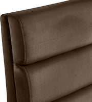 Kai Velvet Upholstered Dining Chair in Brown, Set of 2 - 891Brown-C