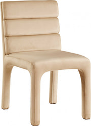 Kai Velvet Upholstered Dining Chair in Camel, Set of 2 - 891Camel-C