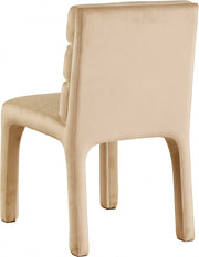 Kai Velvet Upholstered Dining Chair in Camel, Set of 2 - 891Camel-C