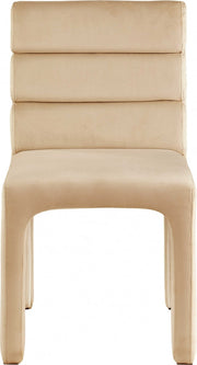 Kai Velvet Upholstered Dining Chair in Camel, Set of 2 - 891Camel-C
