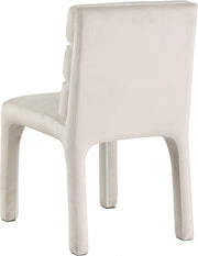 Kai Velvet Upholstered Dining Chair in Cream, Set of 2 - 891Cream-C