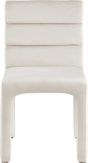 Kai Velvet Upholstered Dining Chair in Cream, Set of 2 - 891Cream-C