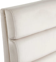 Kai Velvet Upholstered Dining Chair in Cream, Set of 2 - 891Cream-C