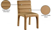 Kai Velvet Upholstered Dining Chair in Saddle, Set of 2 - 891Saddle-C