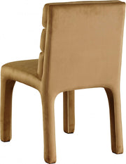 Kai Velvet Upholstered Dining Chair in Saddle, Set of 2 - 891Saddle-C