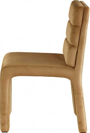 Kai Velvet Upholstered Dining Chair in Saddle, Set of 2 - 891Saddle-C