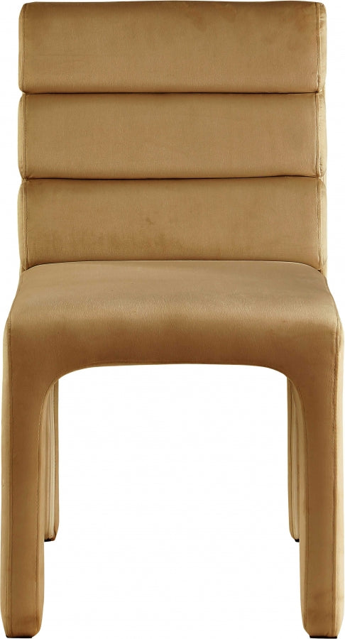 Kai Velvet Upholstered Dining Chair in Saddle, Set of 2 - 891Saddle-C