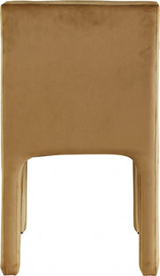 Kai Velvet Upholstered Dining Chair in Saddle, Set of 2 - 891Saddle-C
