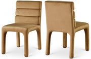 Kai Velvet Upholstered Dining Chair in Saddle, Set of 2 - 891Saddle-C