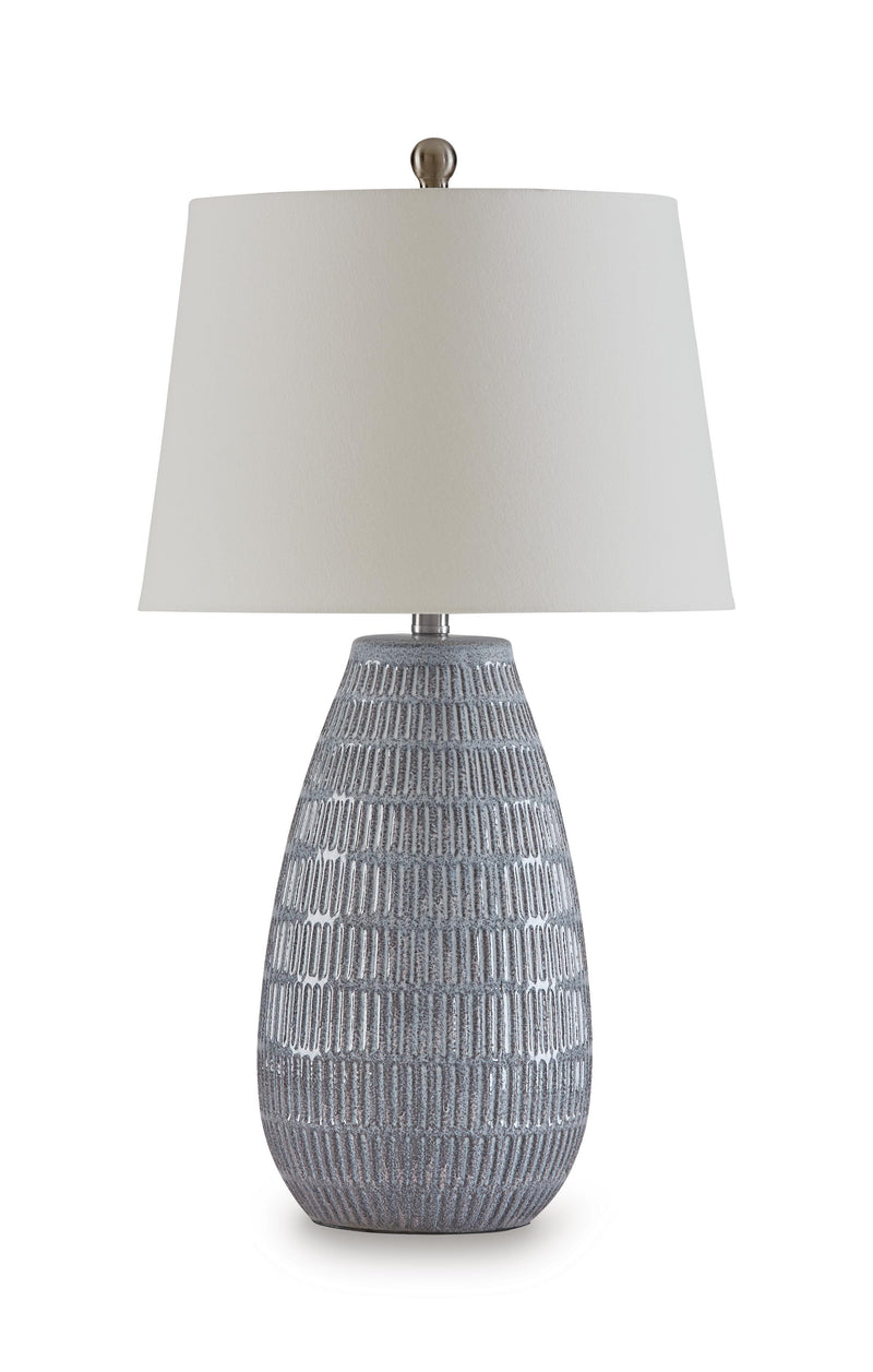 Kaidins White/Blue Table Lamp - L100984