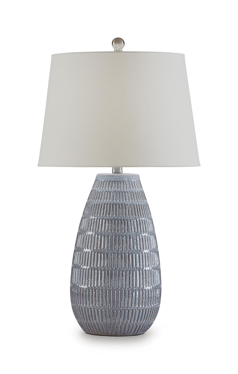 Kaidins White/Blue Table Lamp - L100984