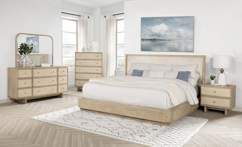 Kailani 2-drawer Nightstand Bedside Table Beige Oak - 225042