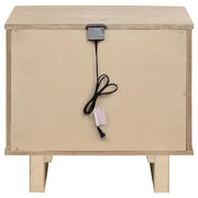 Kailani 2-drawer Nightstand Bedside Table Beige Oak - 225042