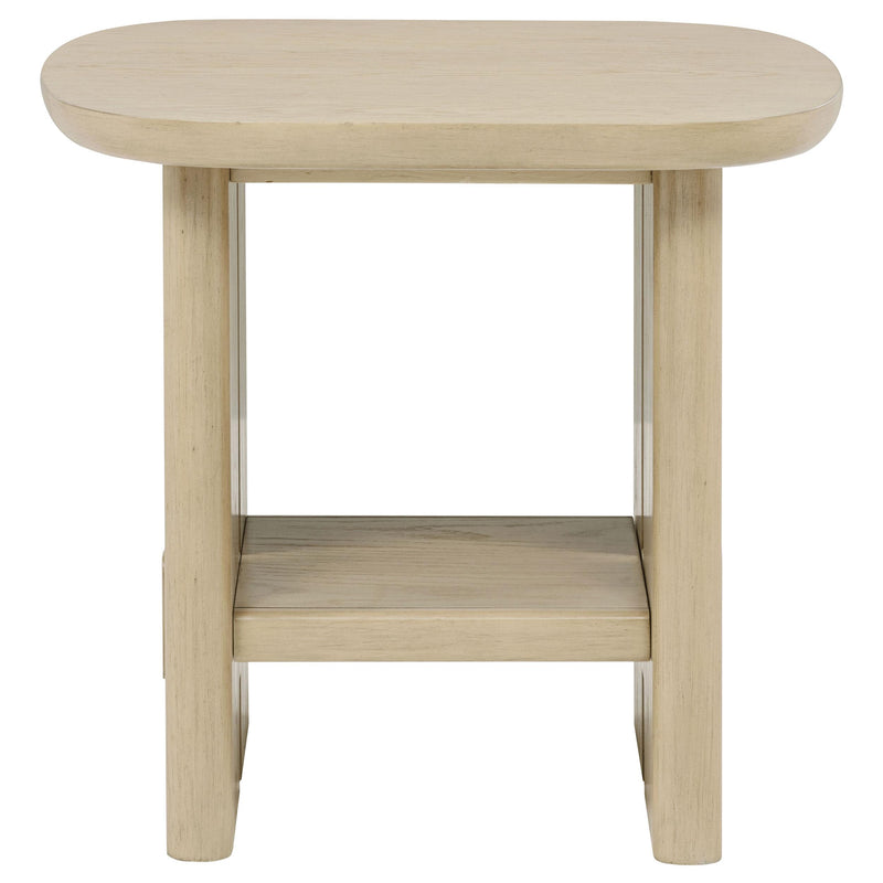 Kailani 2-piece Coastal Coffee and End Table Set Beige Oak - 706588-S2