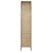 Kailani 4-Door Cane Dining Vitrine Display Cabinet Beige Oak - 109386