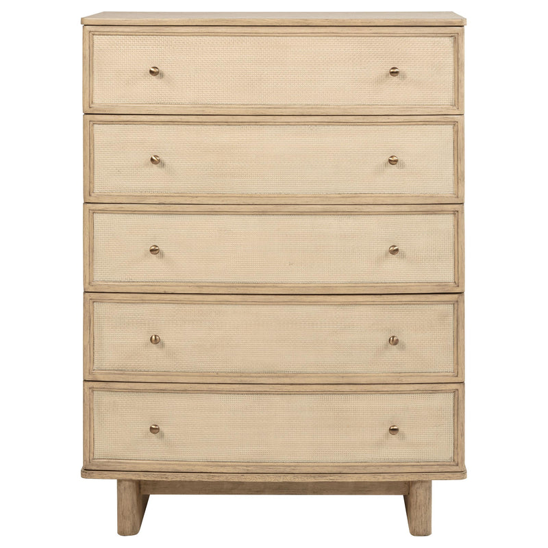 Kailani 5-drawer Bedroom Chest of Drawers Beige Oak - 225045