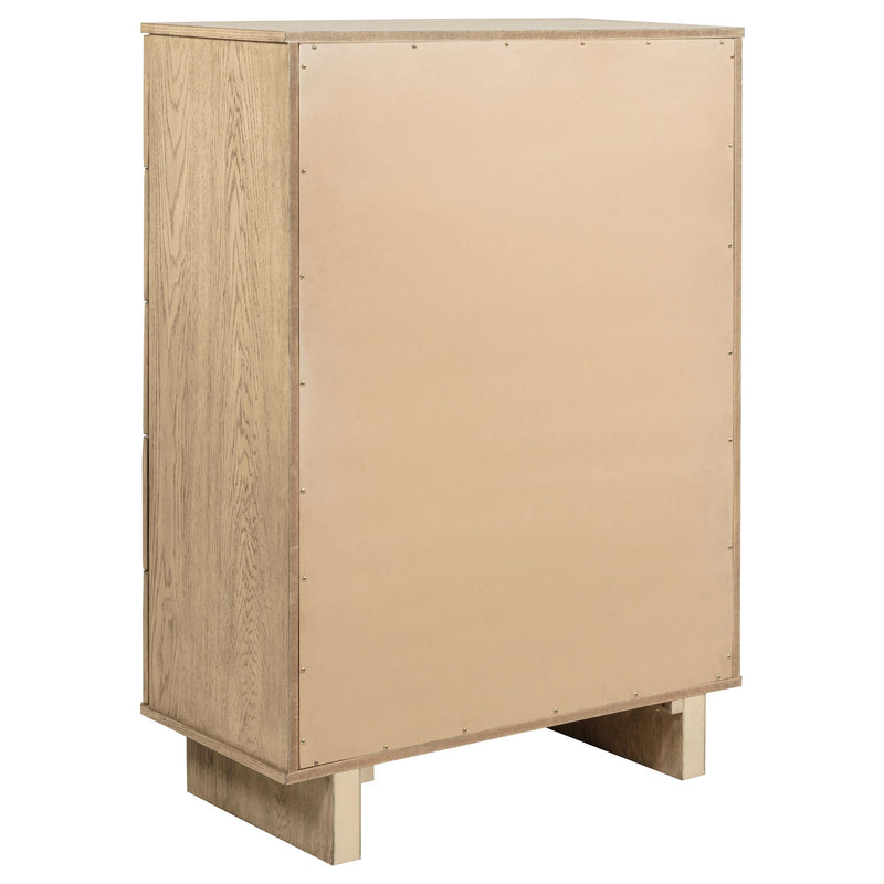 Kailani 5-drawer Bedroom Chest of Drawers Beige Oak - 225045