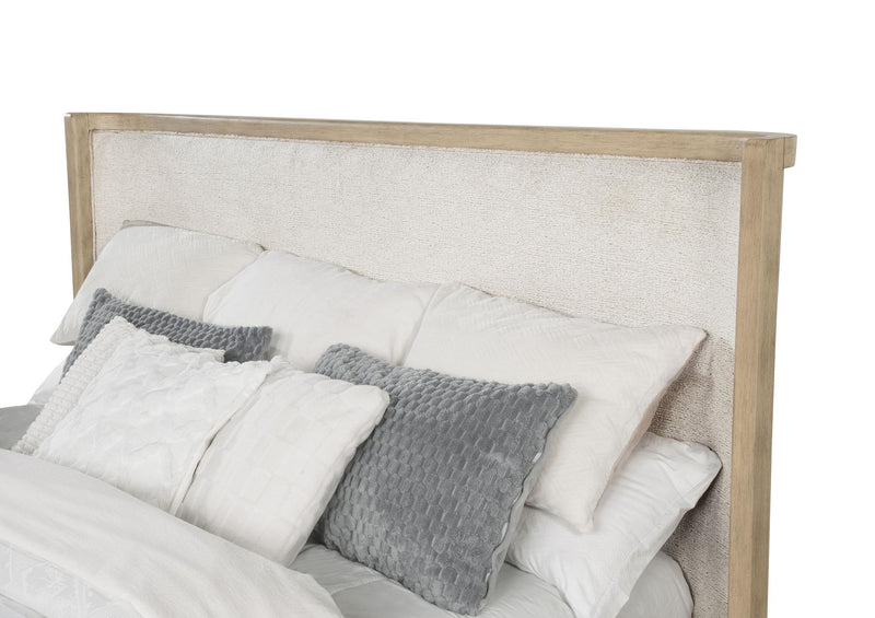 Kailani 52-inch Eastern King Wingback Bed Beige Oak - 225041KE