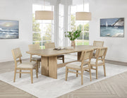 Kailani 7-piece Rectangular Wood Dining Table Set Beige Oak - 109381-S7