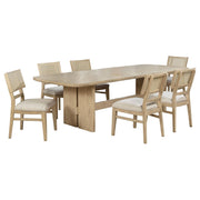 Kailani 7-piece Rectangular Wood Dining Table Set Beige Oak - 109381-S7