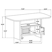 Kailani 8-piece Counter Dining Set with Cabinet Beige Oak - 109388-S8