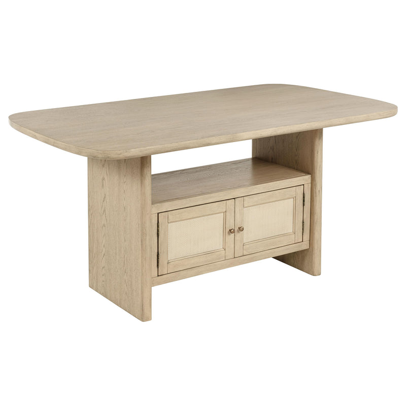Kailani 8-piece Counter Dining Set with Cabinet Beige Oak - 109388-S8
