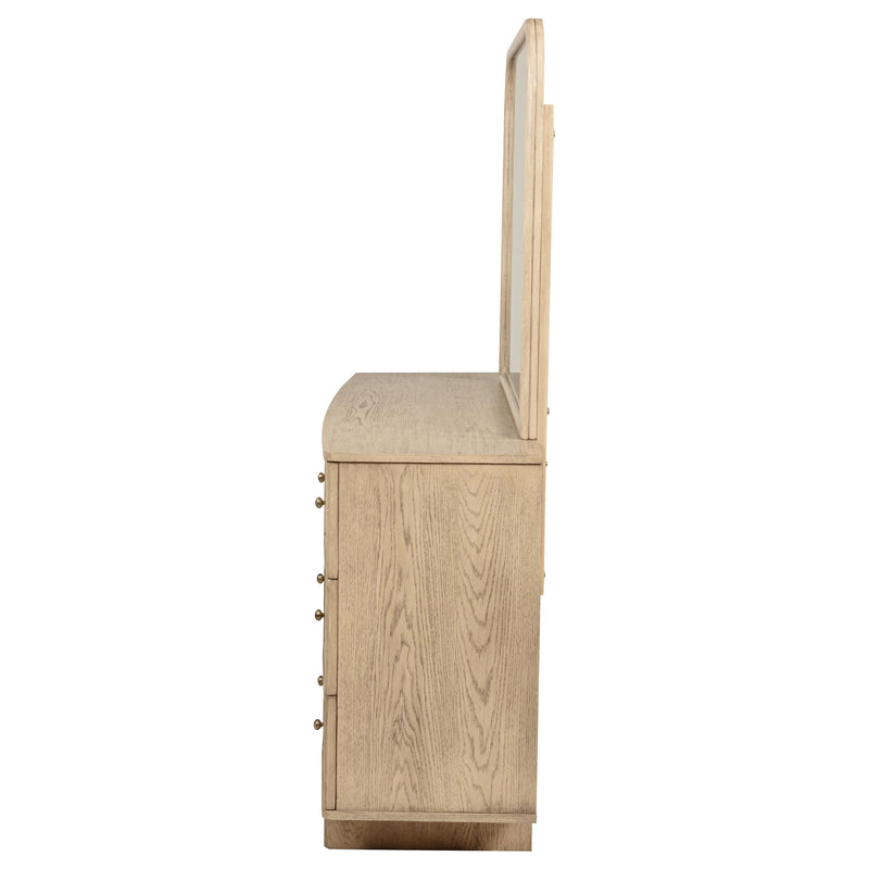 Kailani 9-drawer Dresser and Mirror Beige Oak - 225043M