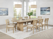 Kailani 9-piece Rectangular Wood Dining Table Set Beige Oak - 109381-S9