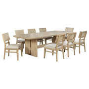 Kailani 9-piece Rectangular Wood Dining Table Set Beige Oak - 109381-S9